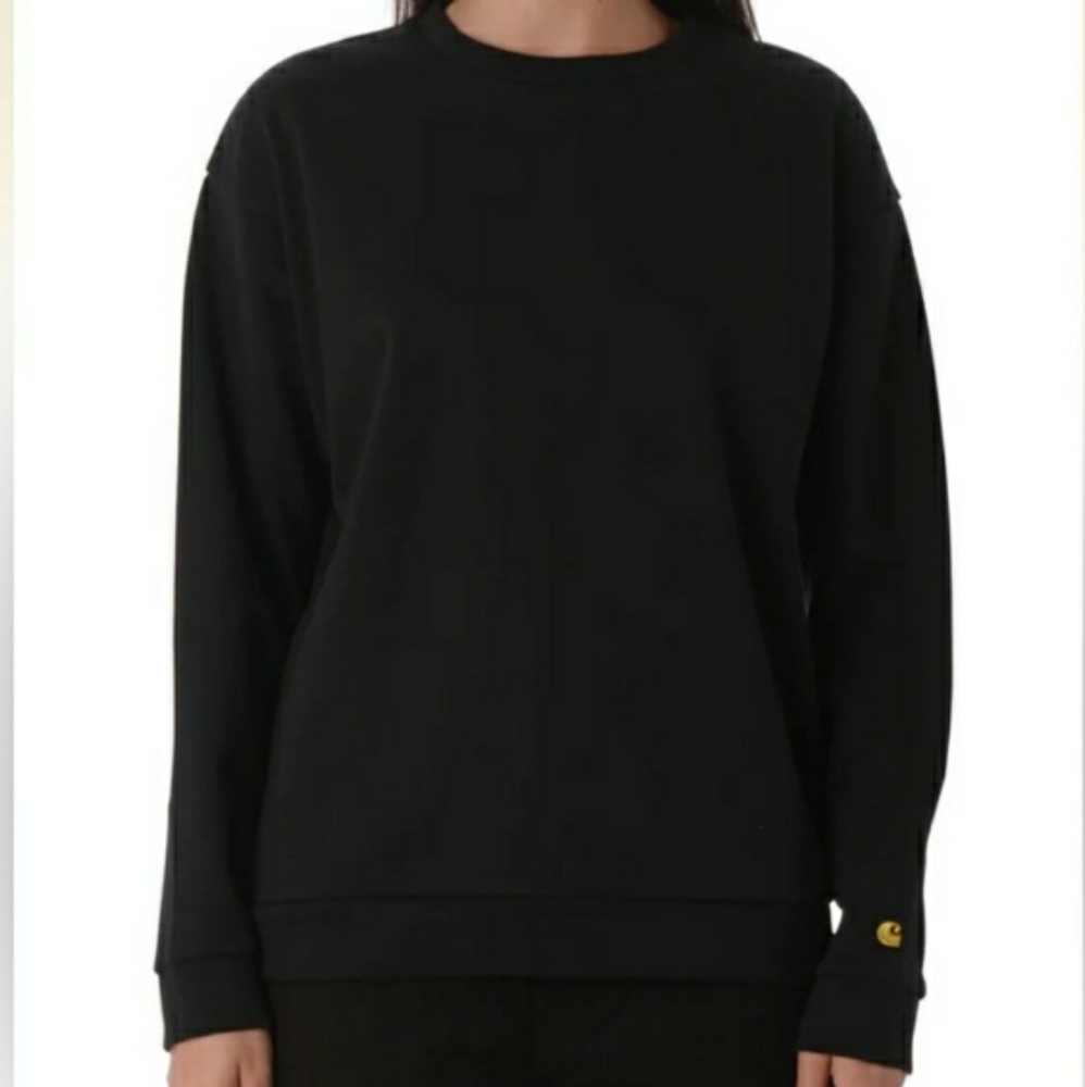 Carhartt WIP Chase Crewneck Long Sleeve Pullover Black Sz S